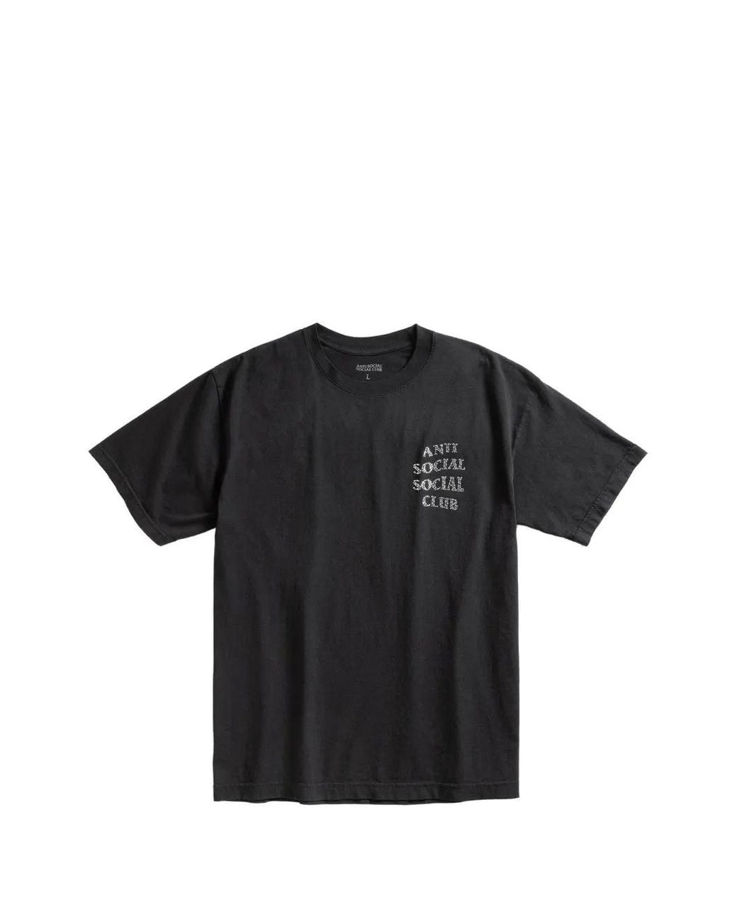 ANTI SOCIAL SOCIAL CLUB Black Rhinestone-Logo T-Shirt for men