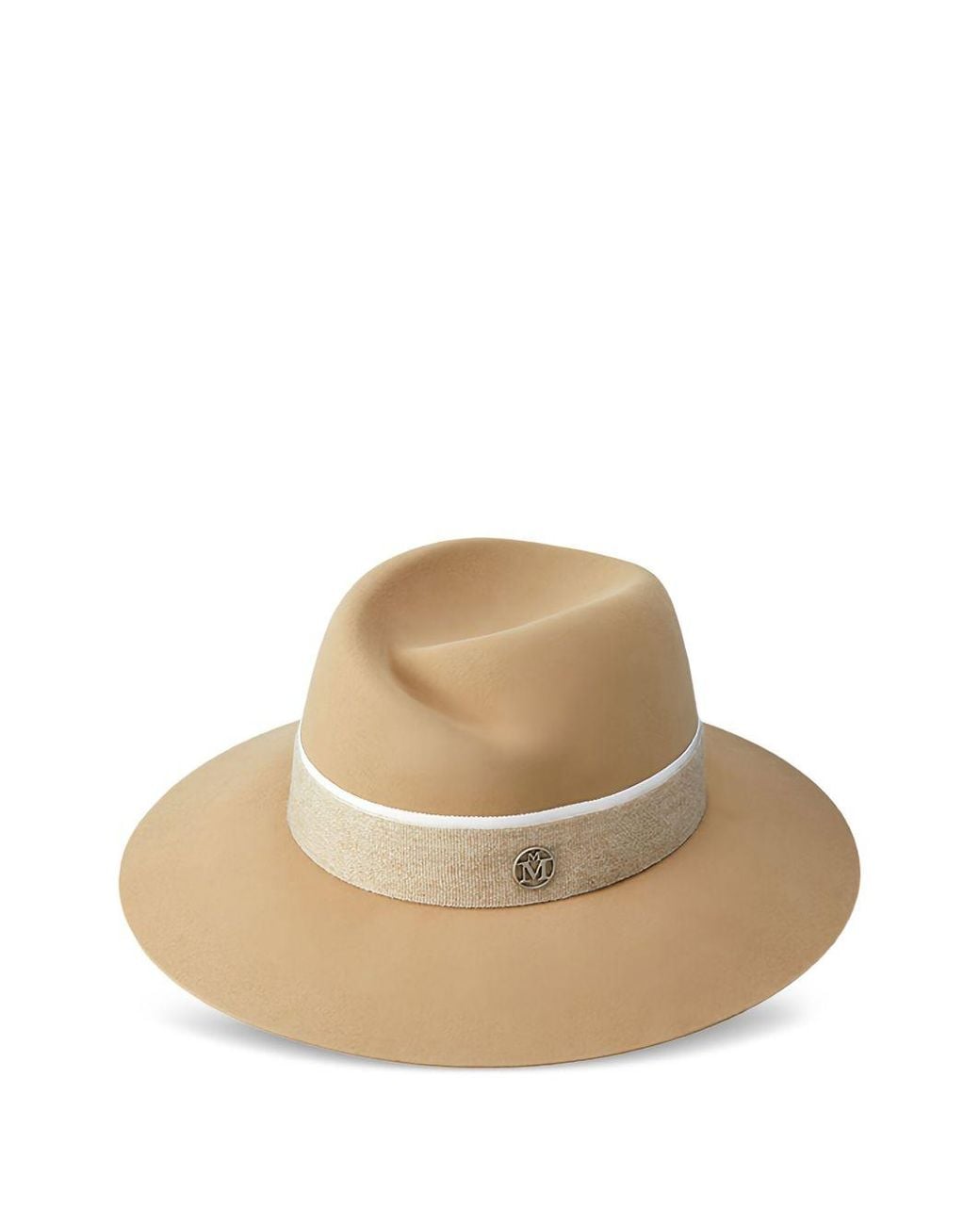 Maison Michel Brown Virginie Ribbon-Detail Hat for men