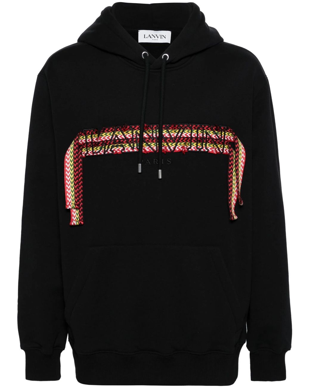 Lanvin Black Curblace Oversized Hoodie for men