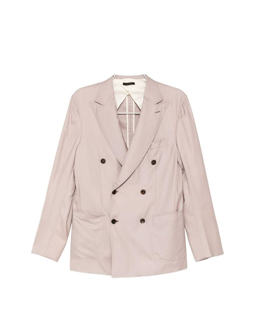 Brioni Pink Double-Breasted Peak-Lapel Jacket for men