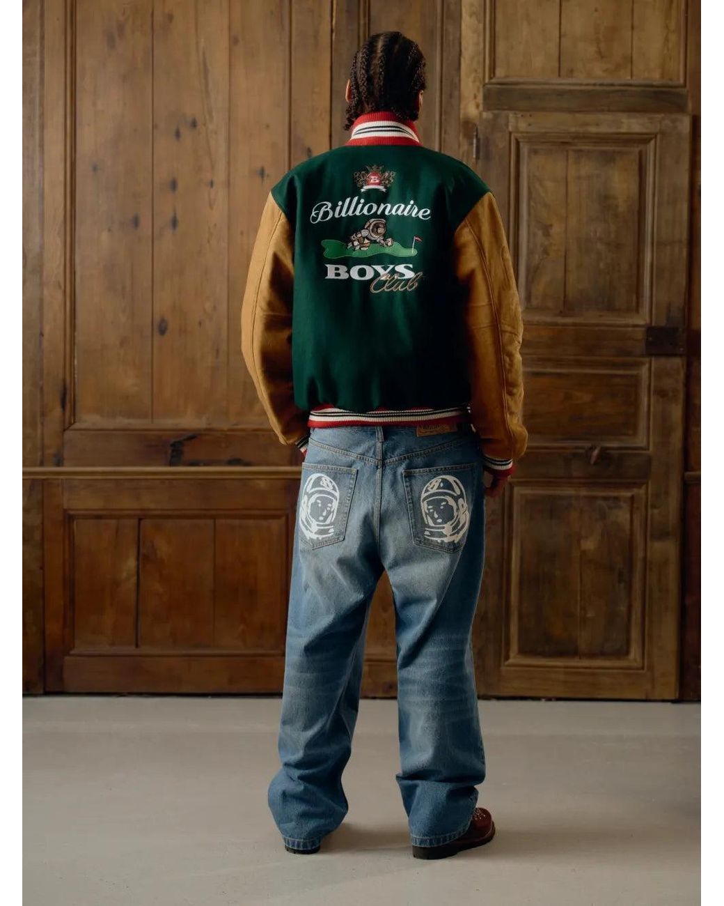 BBCICECREAM Multicolor Astro Golf Club Embroidered-Logo Varsity Jacket for men