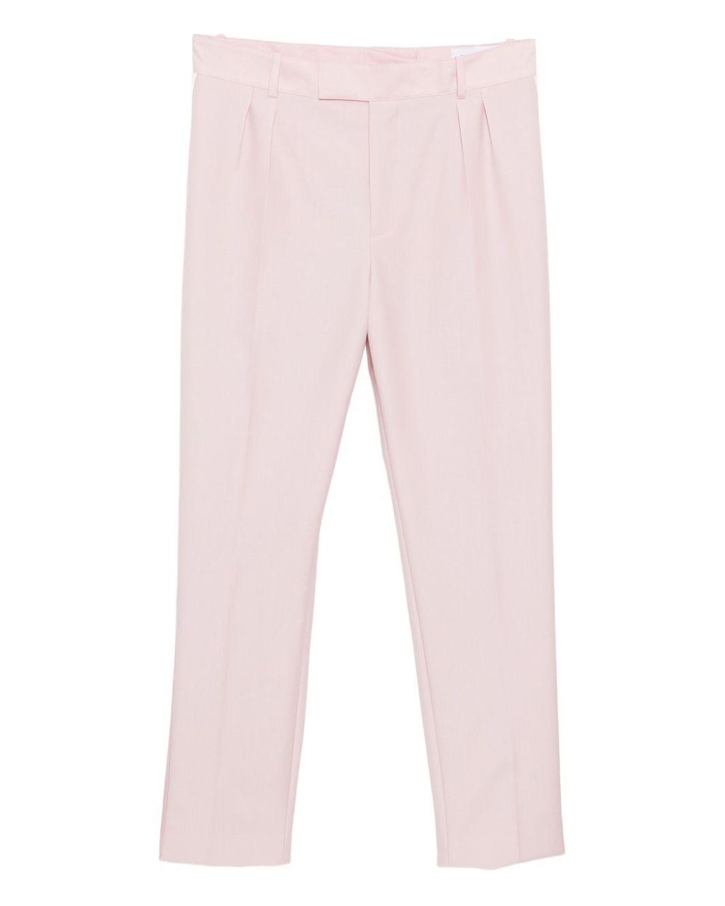 McQueen Pink Pleated-Detail Trousers for men