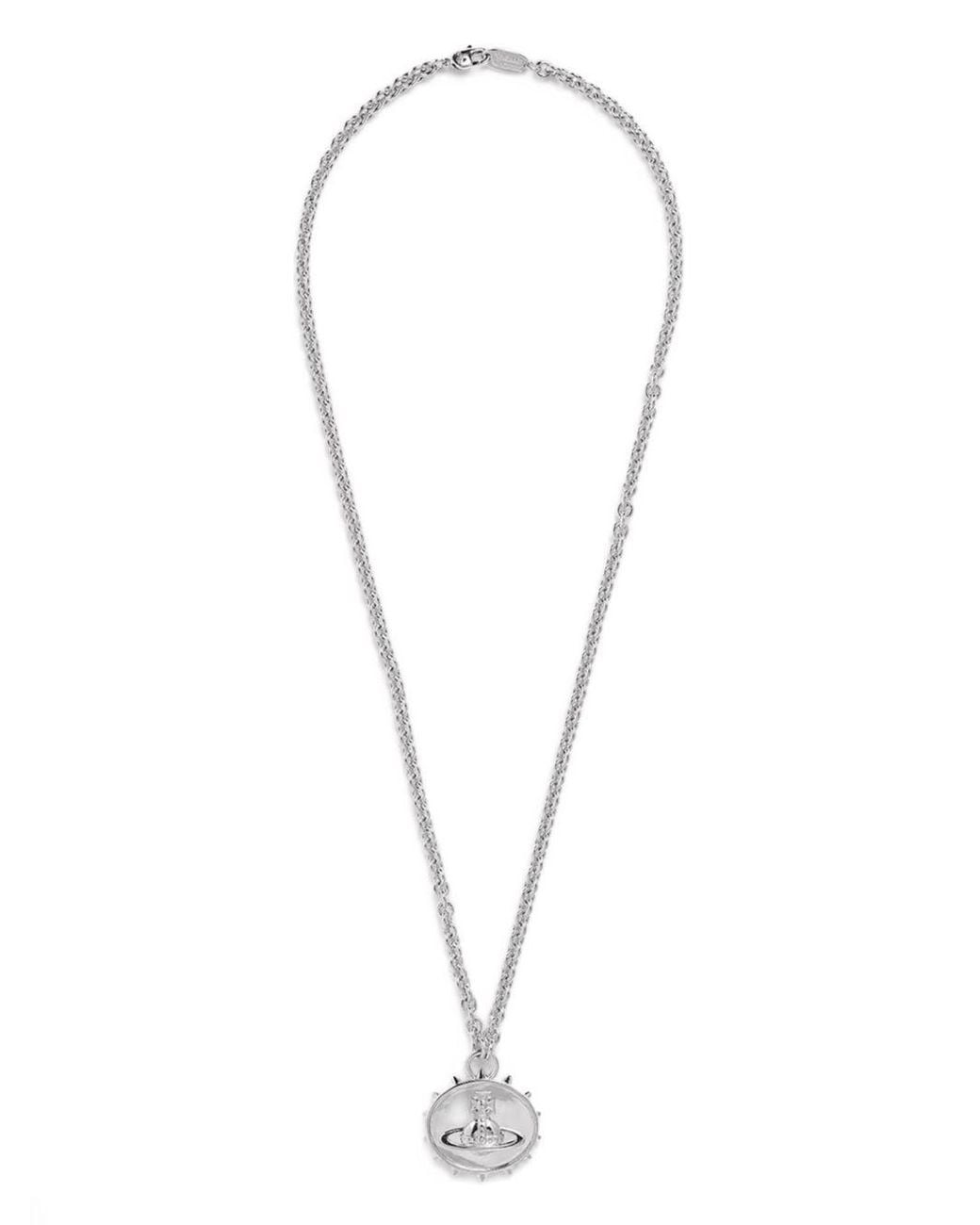 Vivienne Westwood White Orb-Pendant Necklace for men