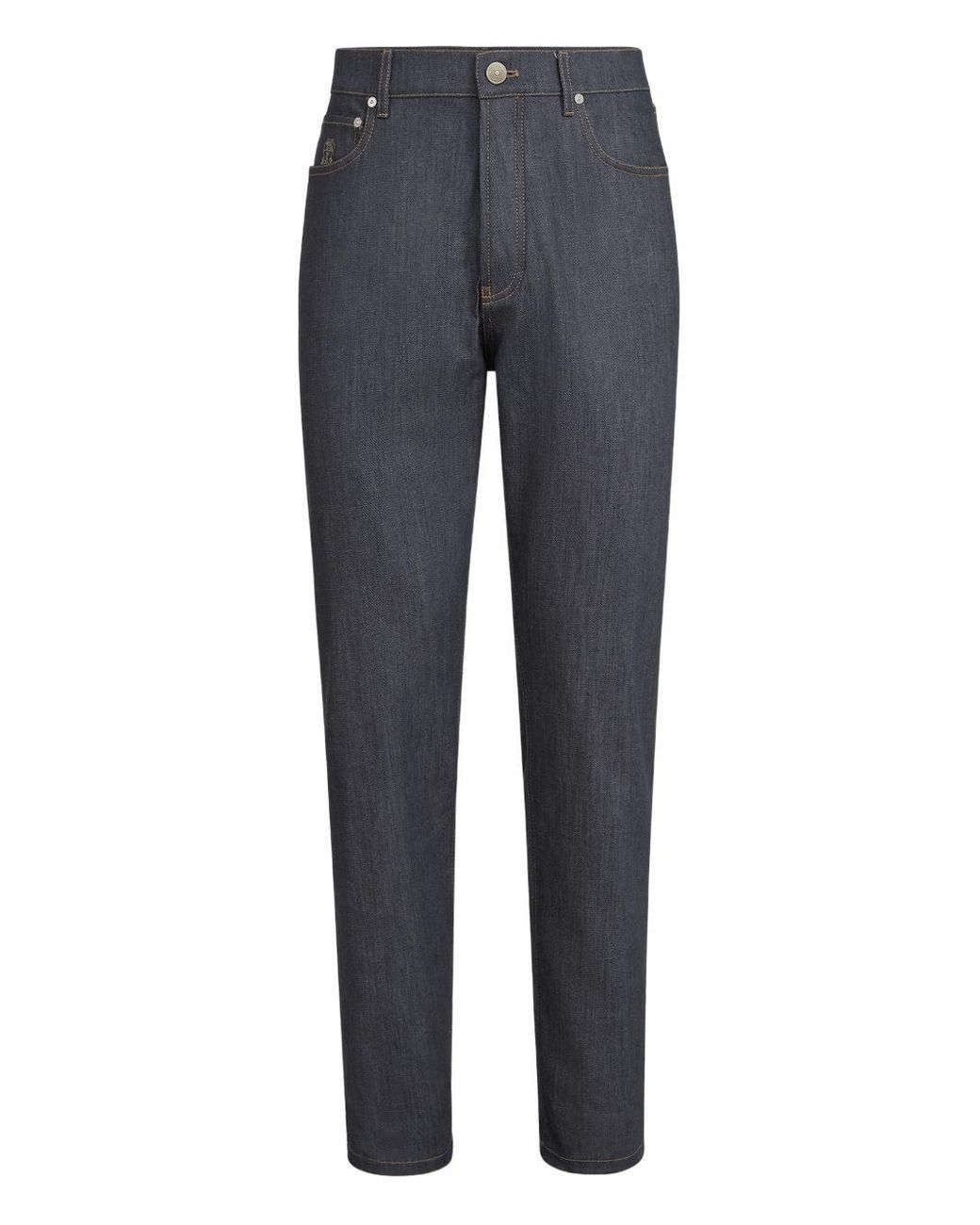 Brunello Cucinelli Pink Five-Pocket Trousers for men