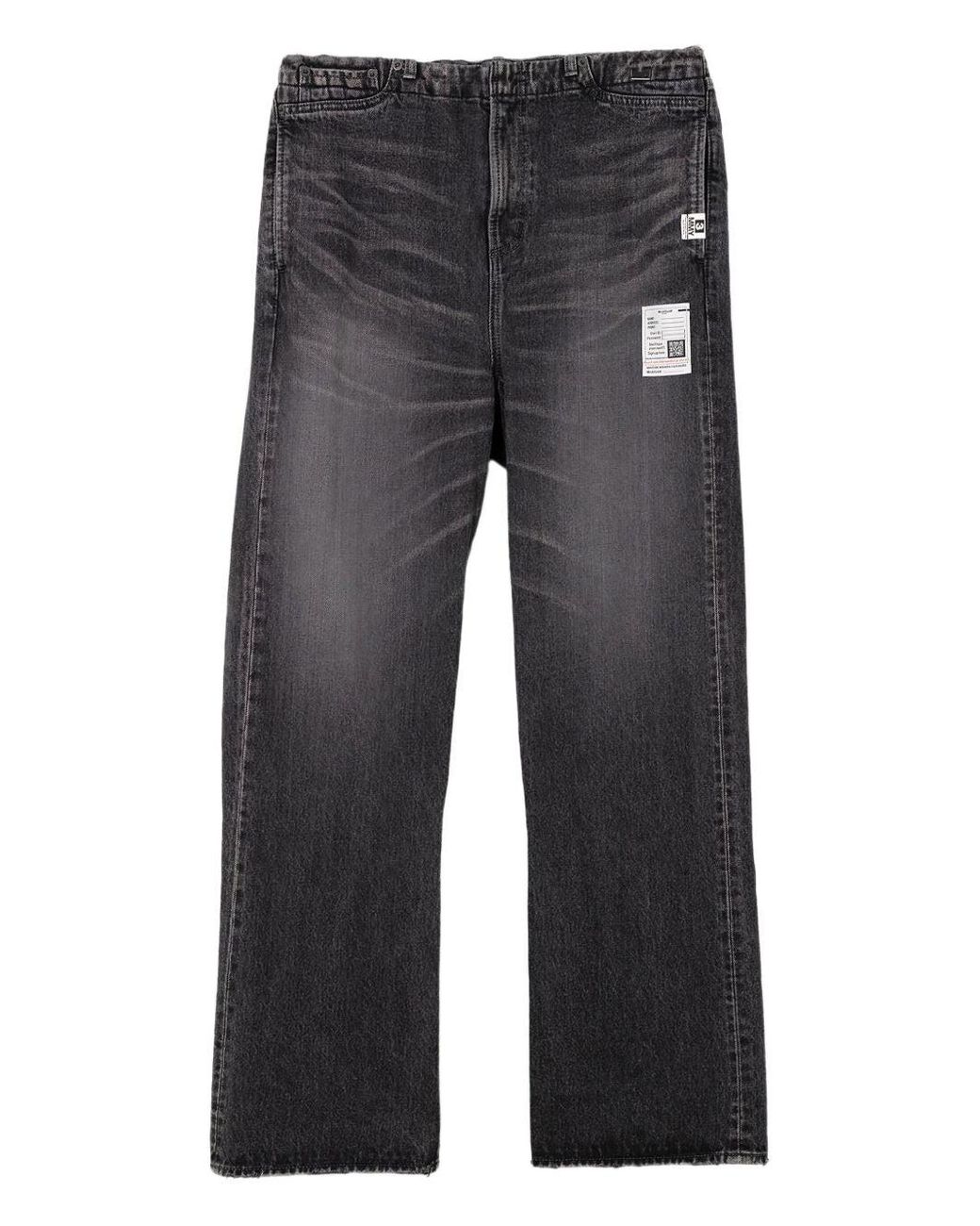 Maison Mihara Yasuhiro Gray Elastic-Waist Patch-Pocket Jeans for men