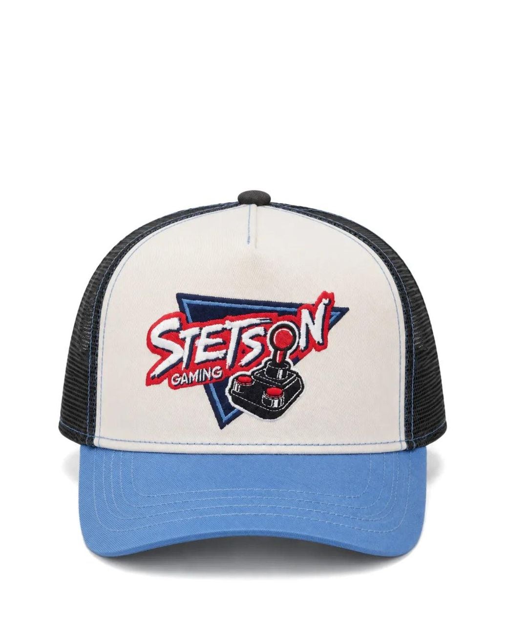 Stetson Blue Logo-Patch Mesh-Panel Cap