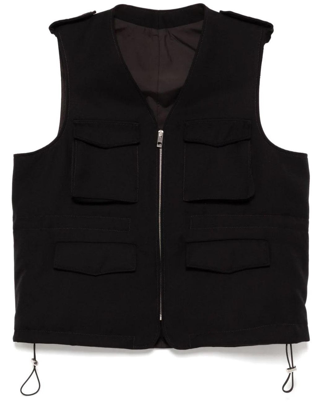 Caruso Black Padded Gilet for men