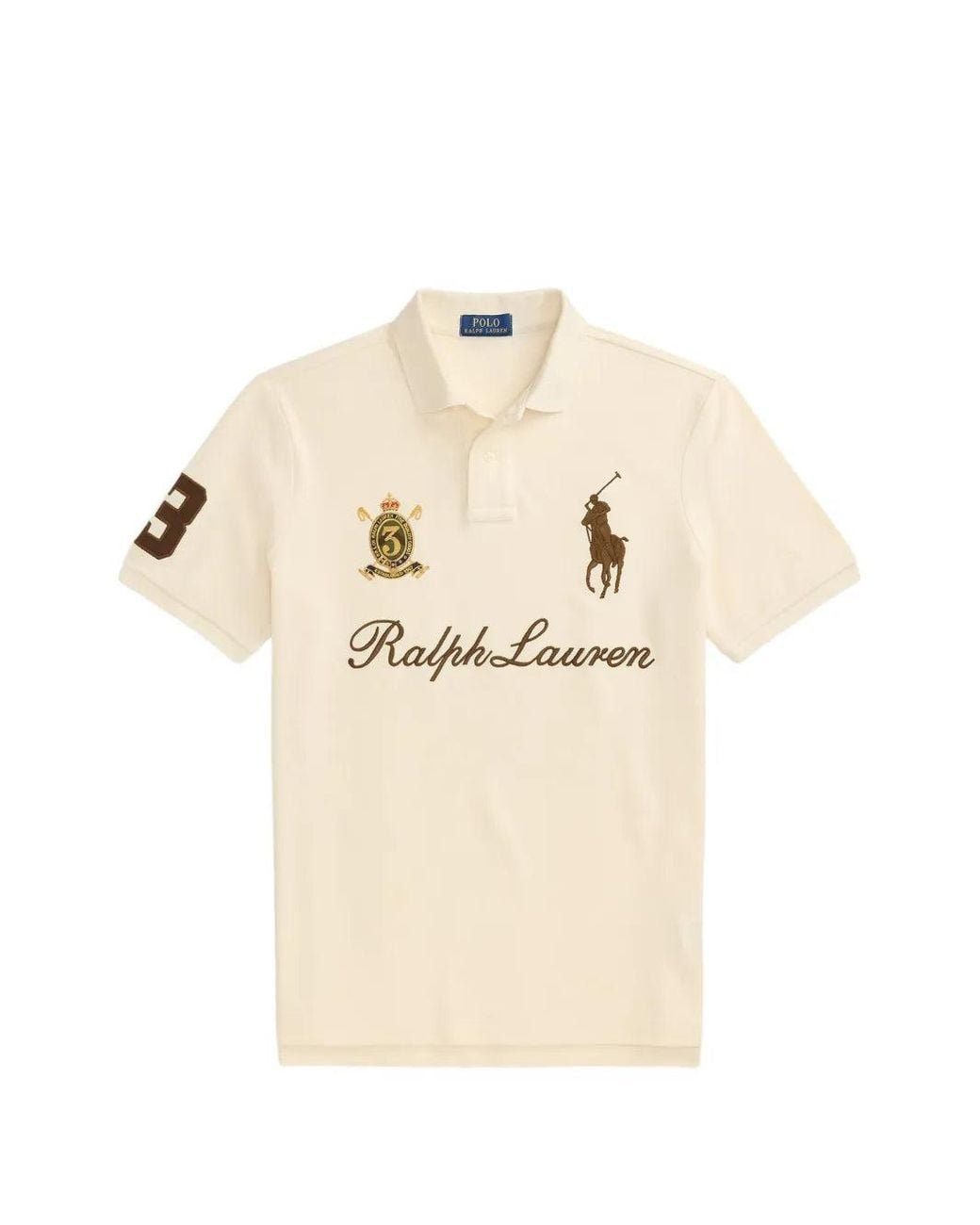 Polo Ralph Lauren Natural Polo En Piqué À Logo Brodé for men