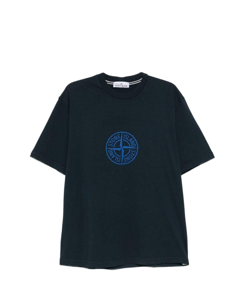 Stone Island Blue Ss Cotton T-Shirt for men