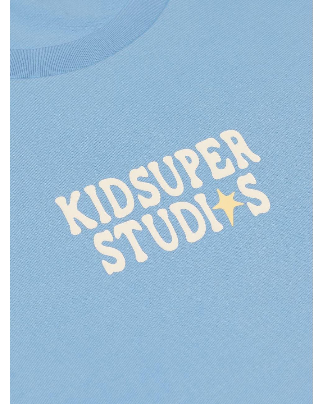 Kidsuper Blue T-Shirt Imprimé Intégral for men