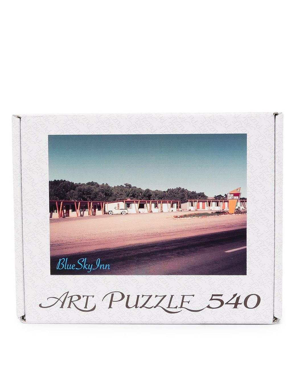 BLUE SKY INN Gray Photograph Print Puzzle