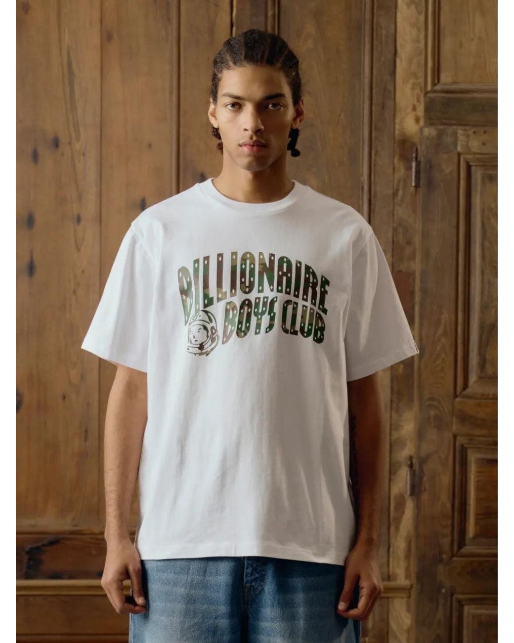 BBCICECREAM Brown Camo-Print Logo T-Shirt for men