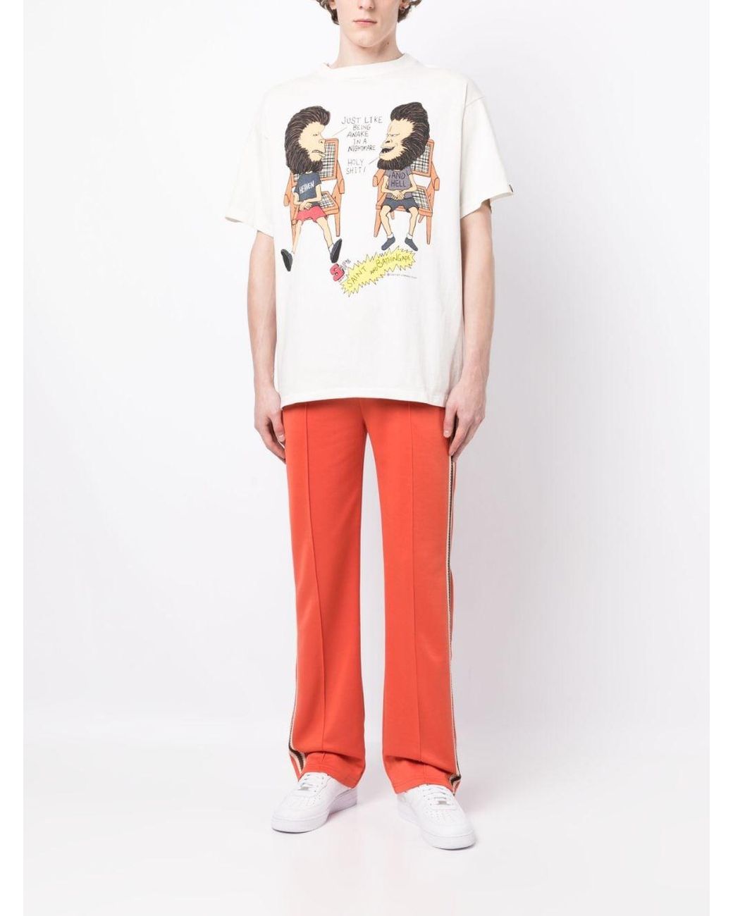 SAINT Mxxxxxx X A Bathing Ape® Graphic-print T-shirt in White for