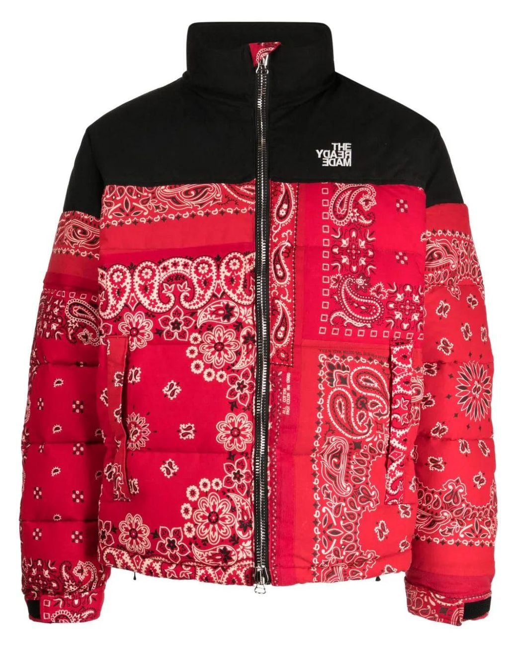 READYMADE Red Bandana-print Padded Down Jacket for men