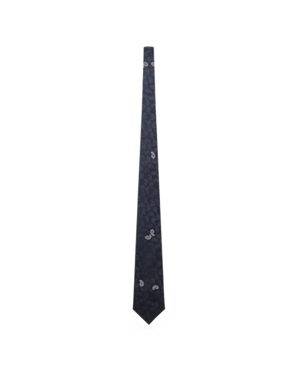Junya Watanabe White Paisley-Print Silk Tie for men