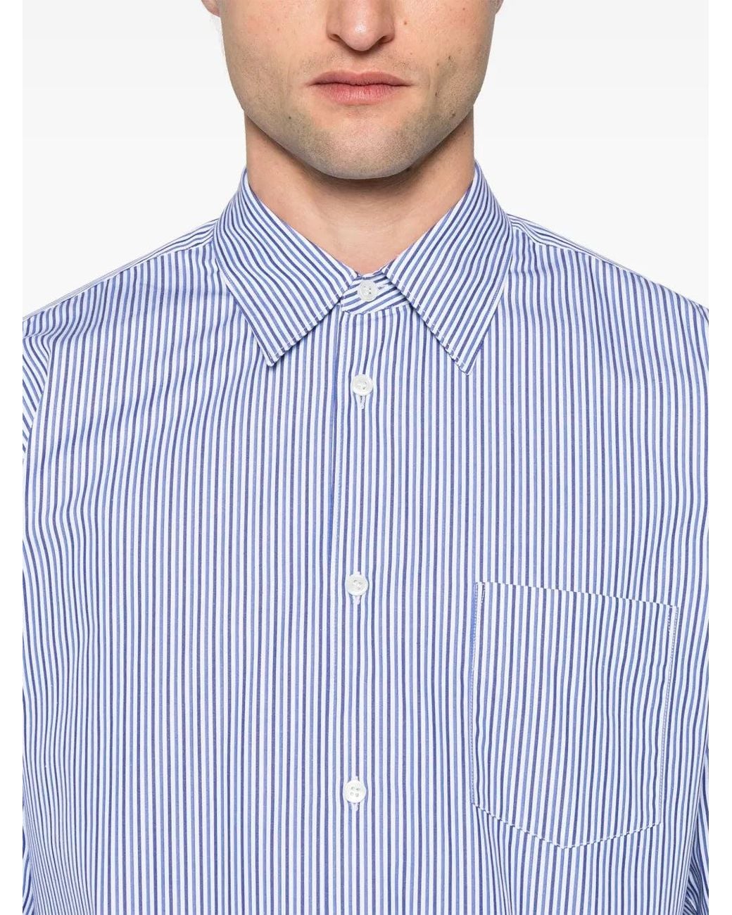 Comme des Garçons Blue Striped Shirt for men
