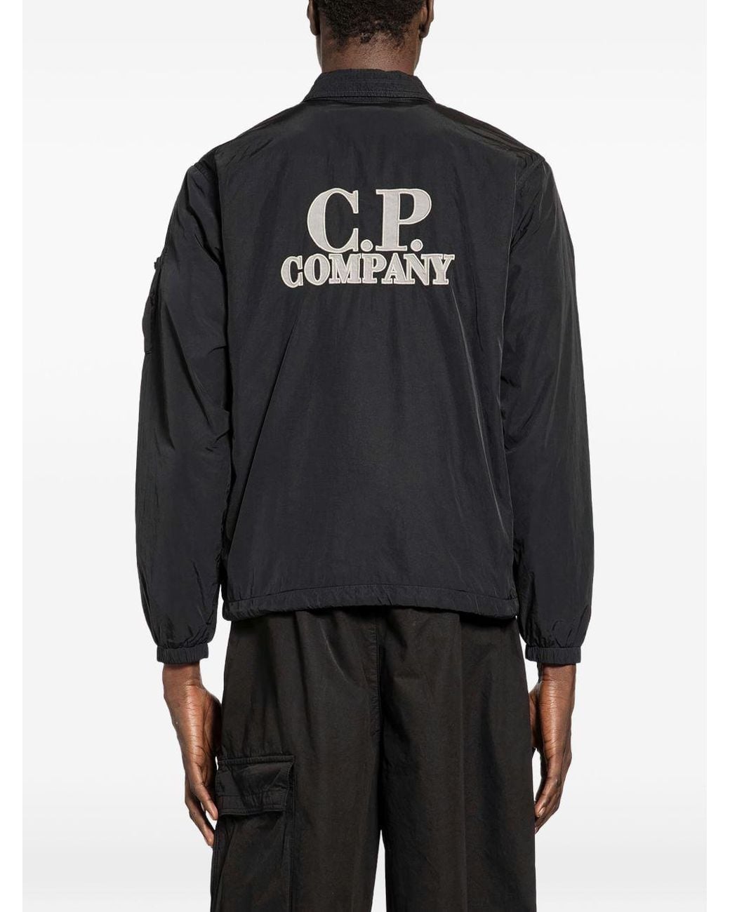 C P Company Black Surchemise Chrome-R À Imprimé Graphique for men