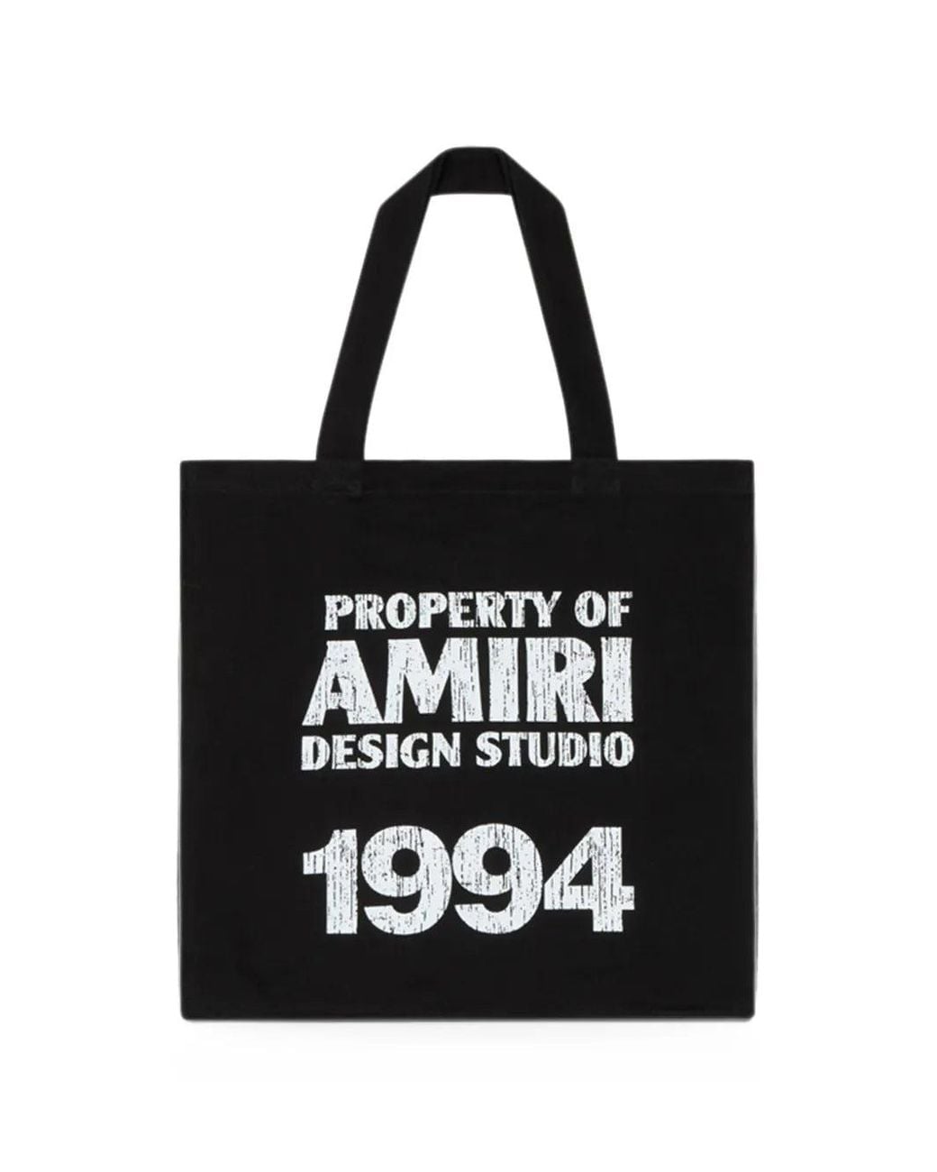 Amiri Black 1994 Canvas Tote Bag for men