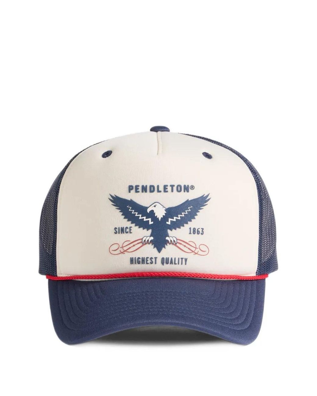 Pendleton Blue Logo-Print Mesh-Panel Trucker Cap