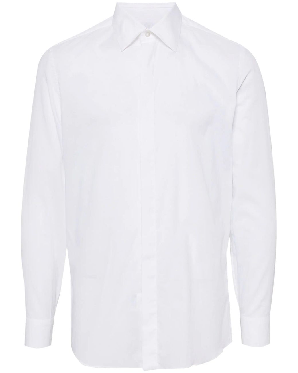 Caruso White Cotton Shirt for men