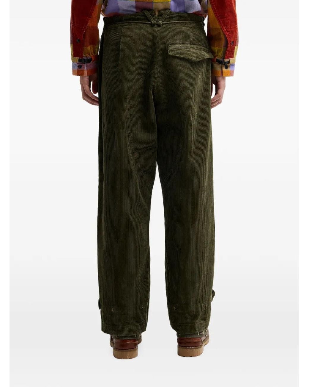 Barbour Black Corduroy Drawstring Trousers for men