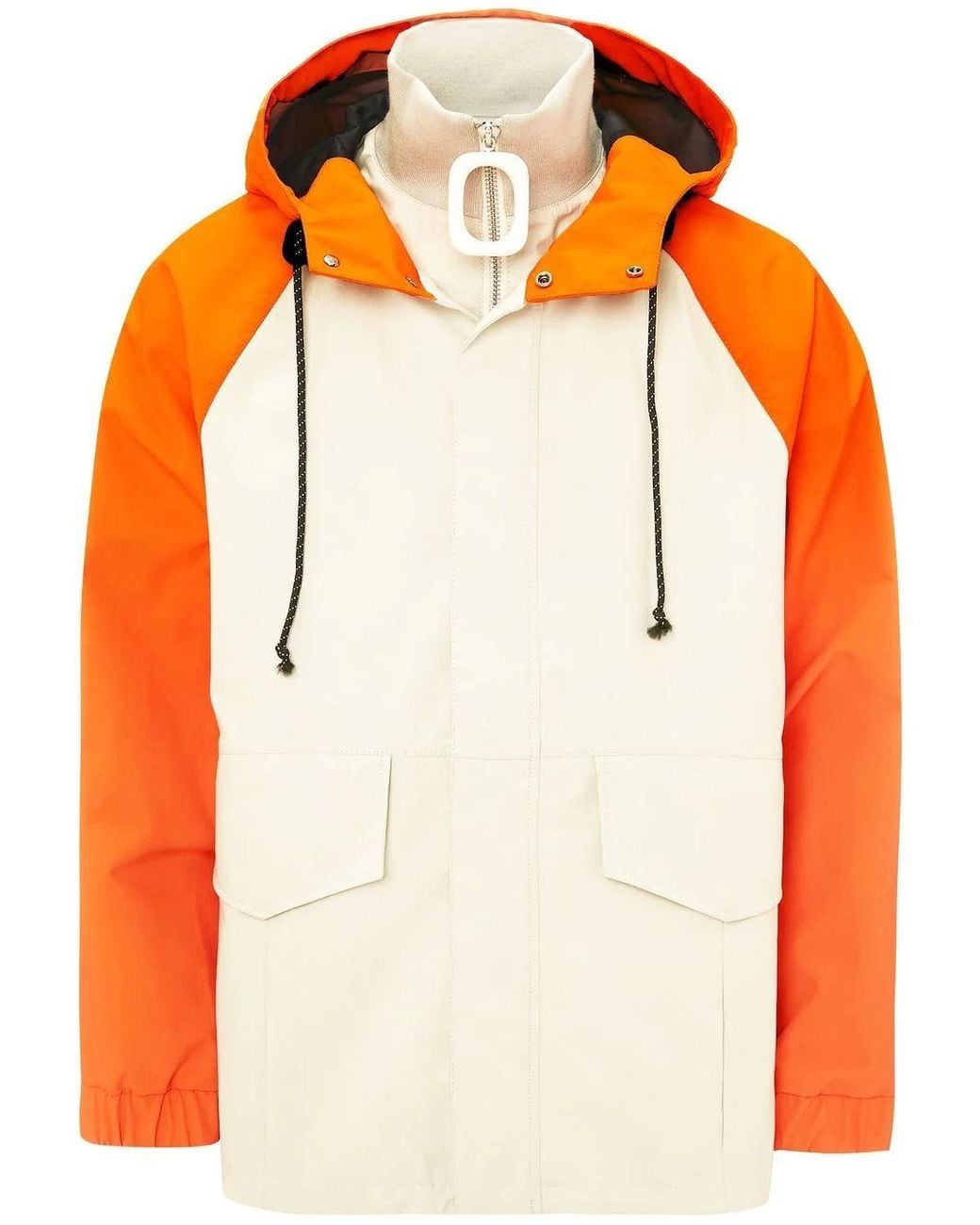 J.W. Anderson Orange Two-tone Hooded Jacket for men