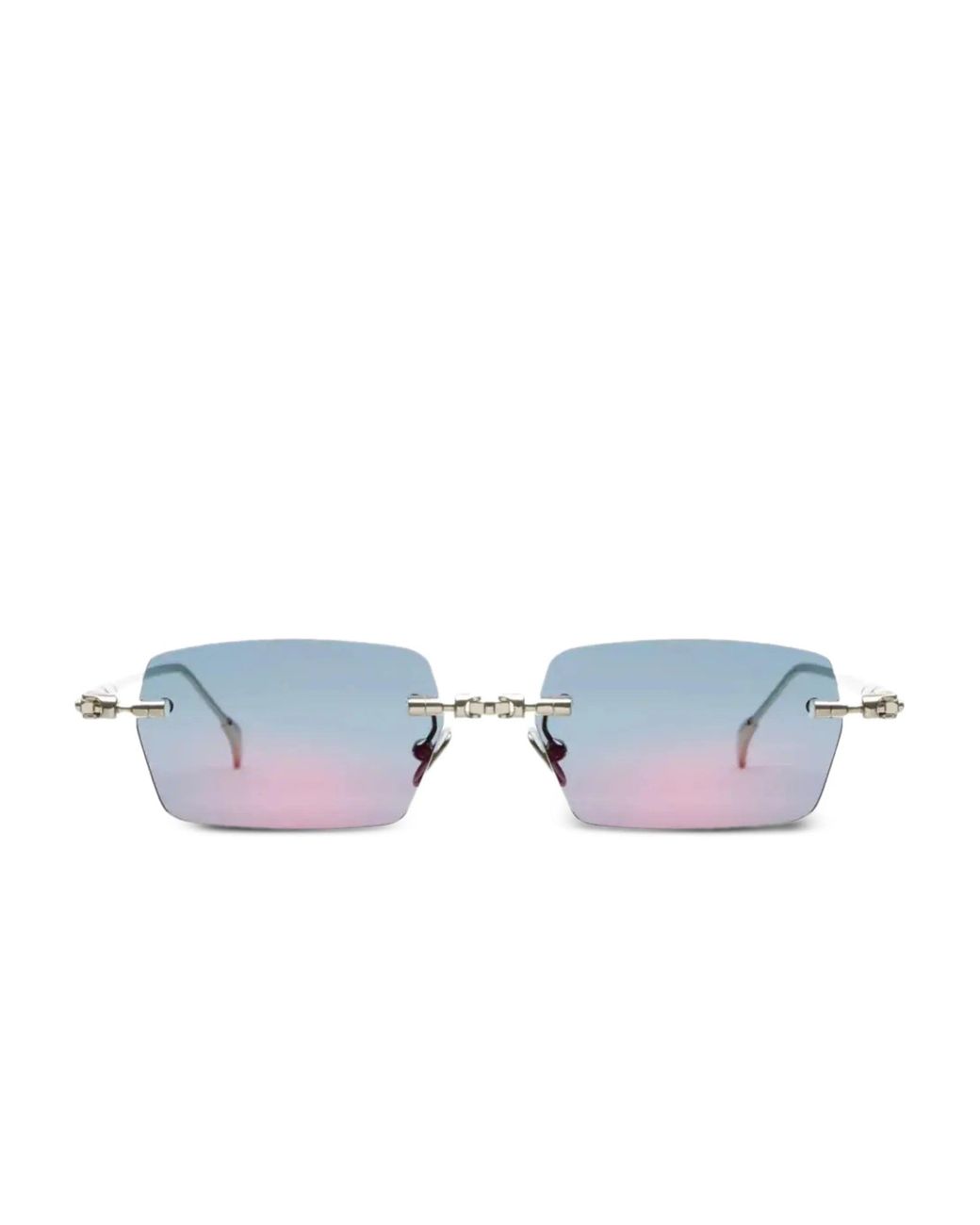 Kuboraum Blue Geometric-Frame Sunglasses for men