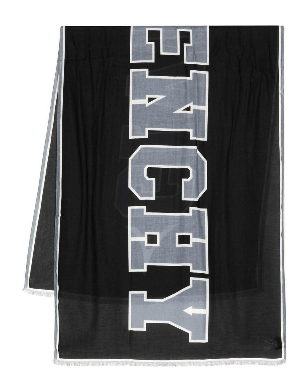 Givenchy Black Logo-Print Lightweight Scarf for men