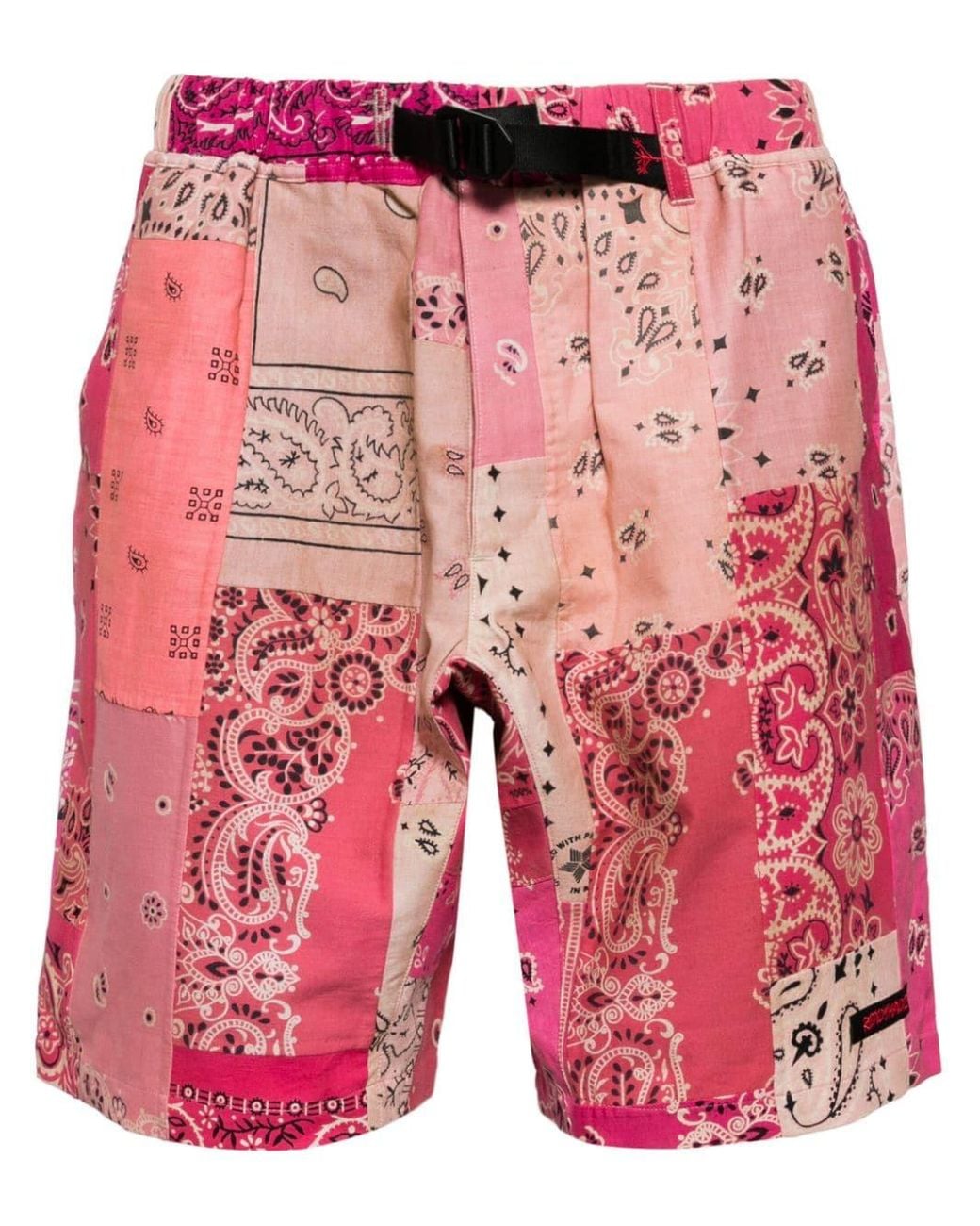 READYMADE Red Patchwork Bandana-Print Cotton Shorts for men