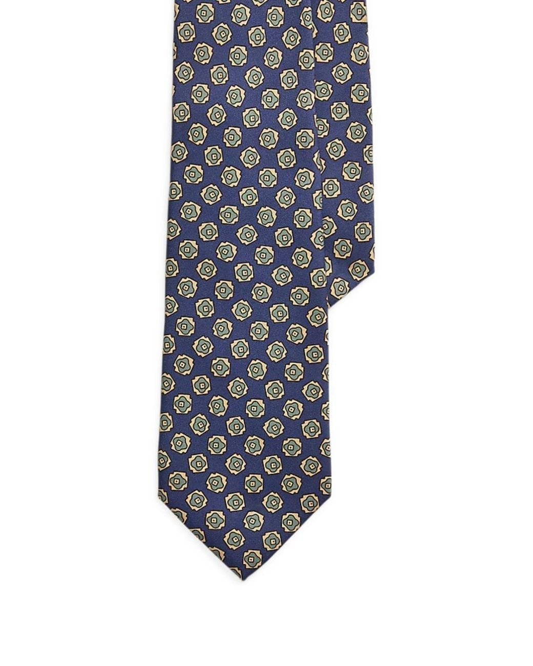 Polo Ralph Lauren Blue Patterned Silk Tie for men