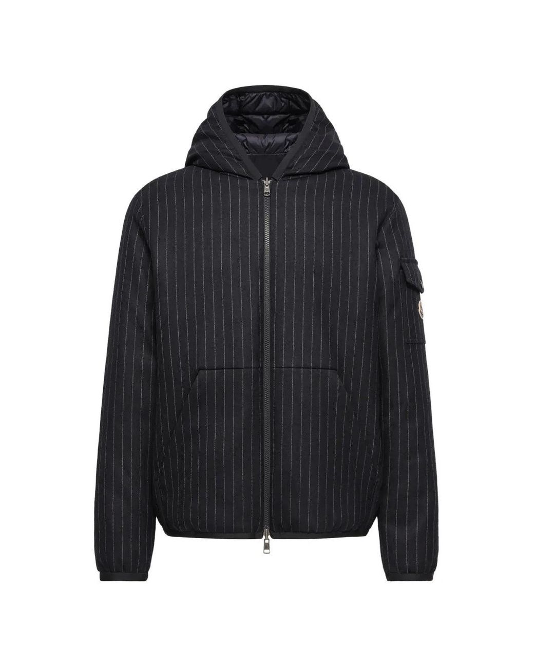Moncler Black Ceze Reversible Hooded Short Jacket for men