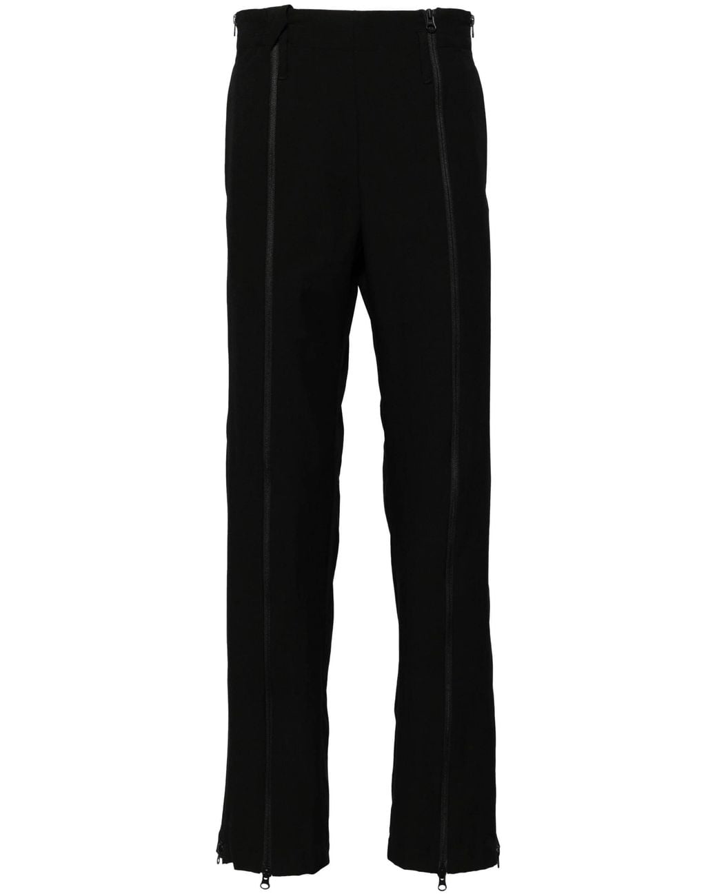 Post Archive Faction PAF Black Zip-up Cotton-blend Trousers for men