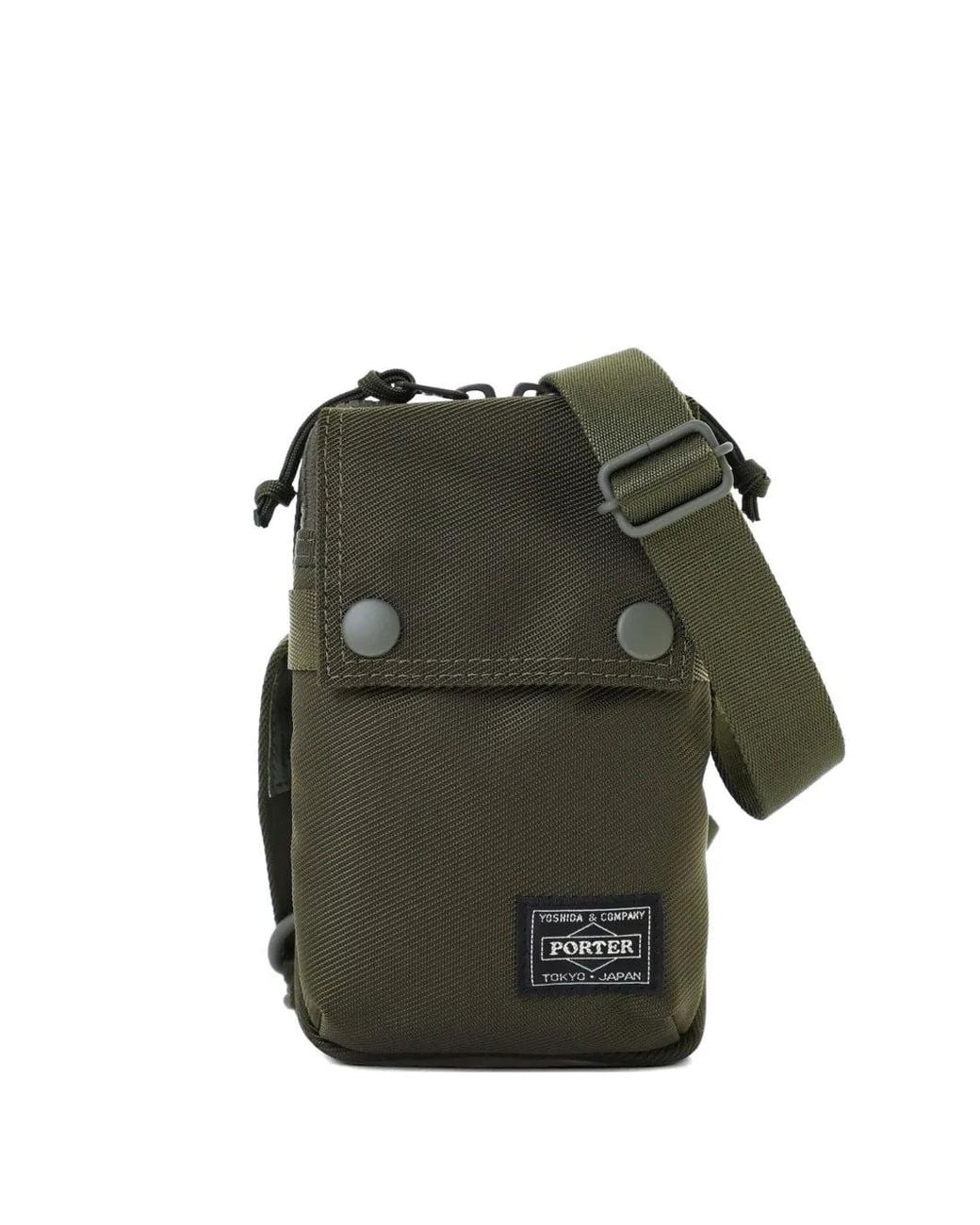 Porter-Yoshida and Co Green Flap Shoulder Bag for men