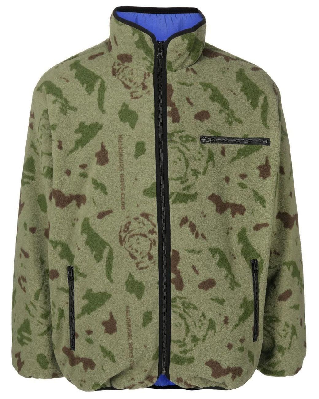 BBCICECREAM Green Reversible Fleece Jacket for men