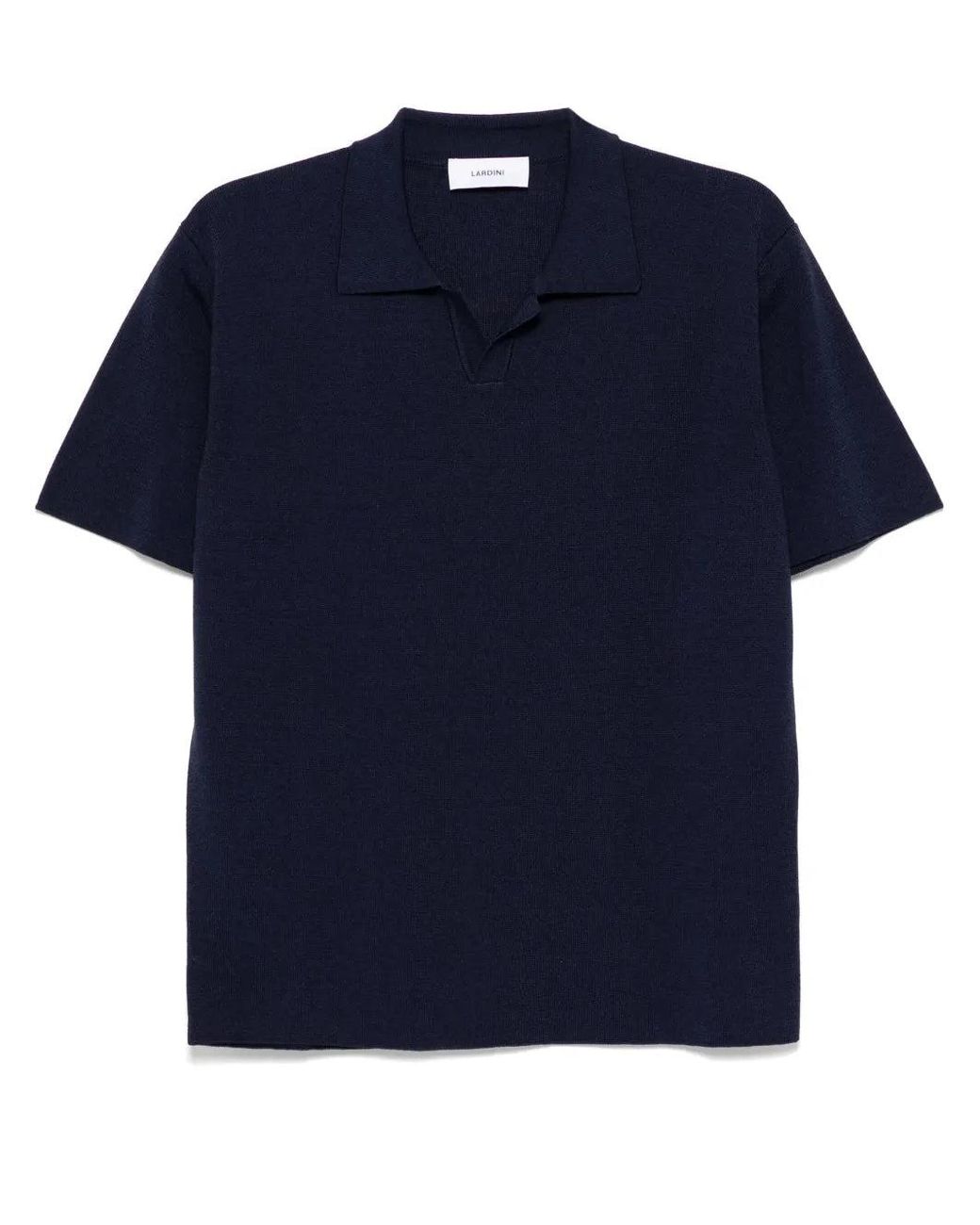 Lardini Blue Knitted Polo Shirt for men