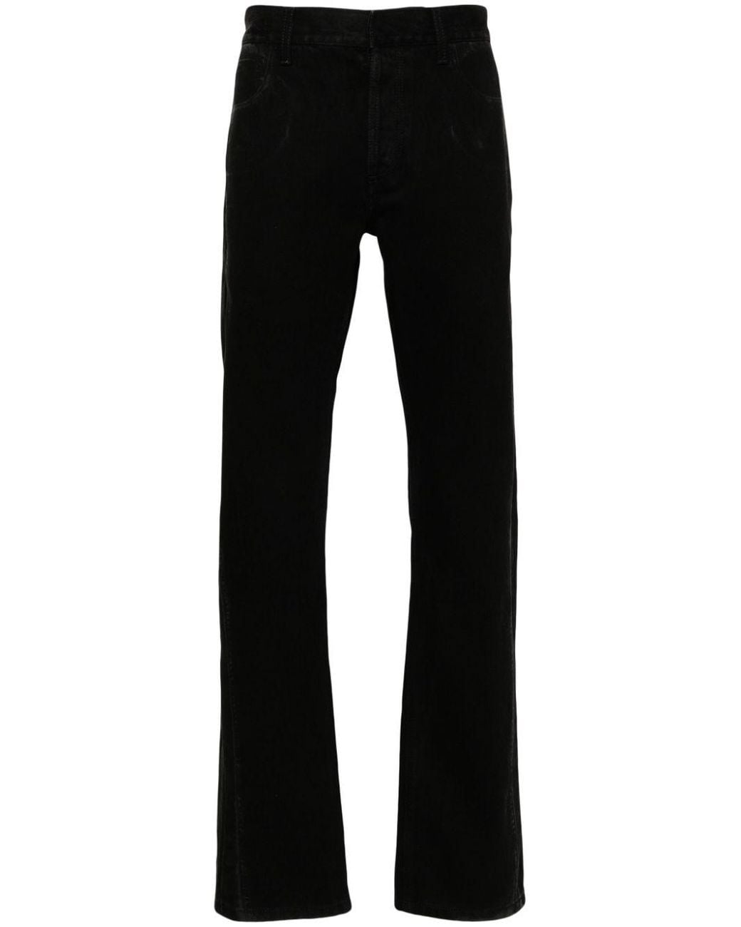 McQueen Black Logo-Patch Jeans for men