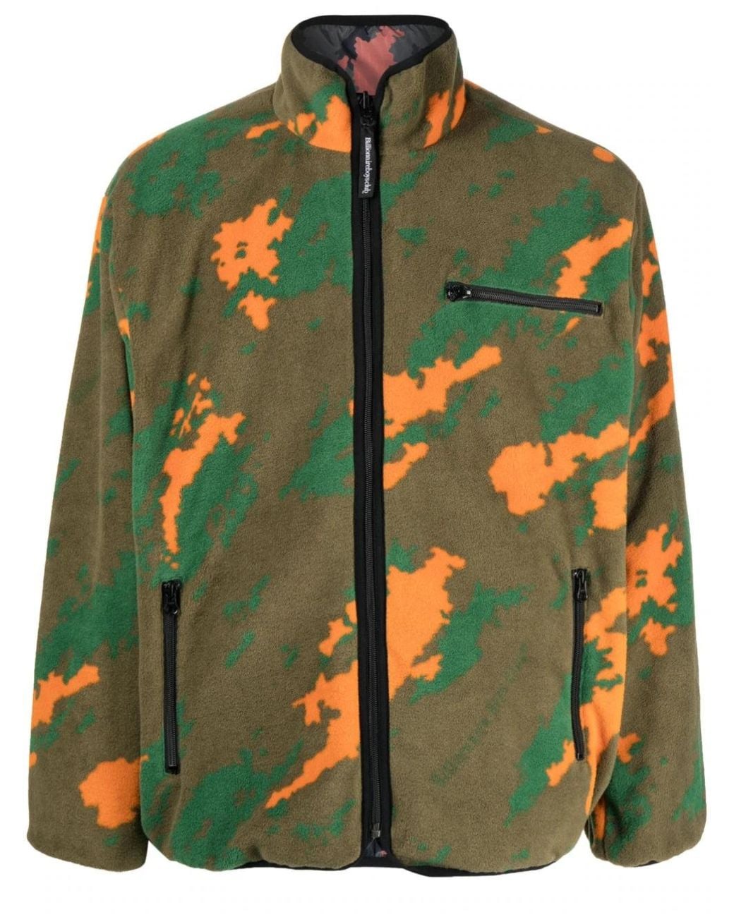 BBCICECREAM Green Camouflage-pattern Reversible Jacket for men