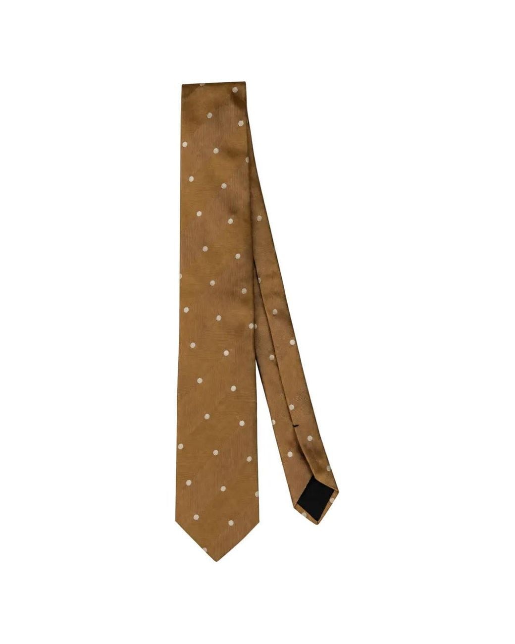 Lardini White Polka-Dot Silk Tie for men