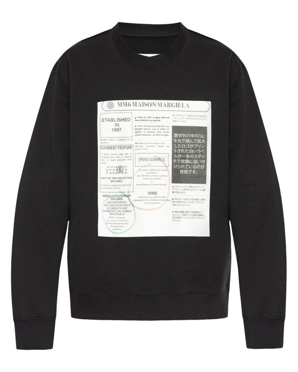 MM6 by Maison Margiela Metallic Printed Sweatshirt for men