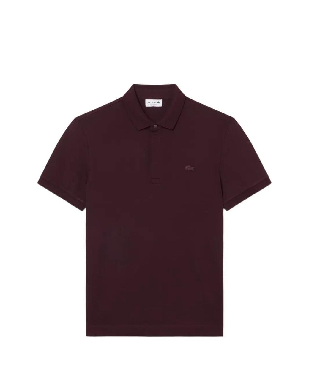 Lacoste Purple Logo-Patch Polo Shirt for men