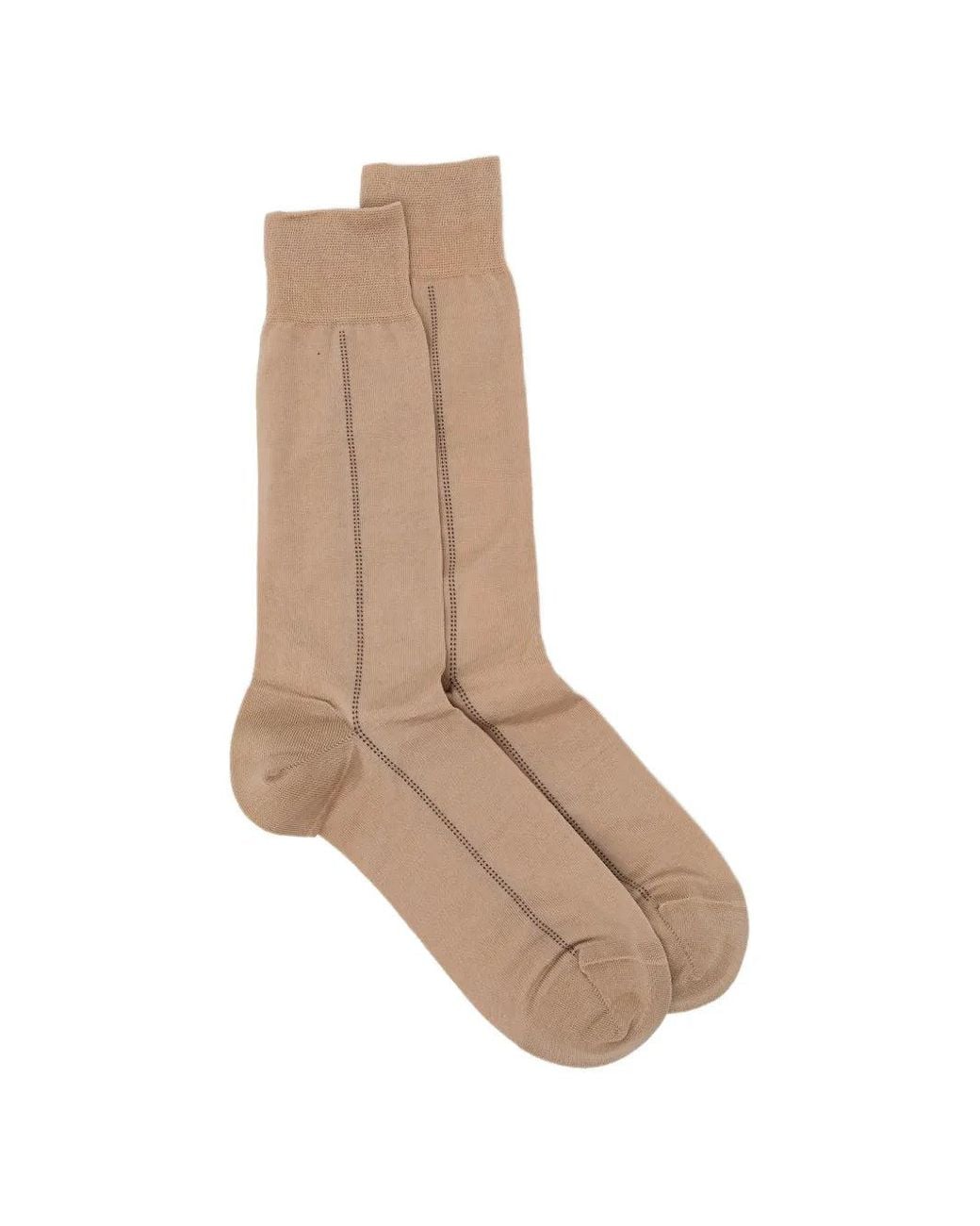 Zegna White Tonal-Stitching Socks for men