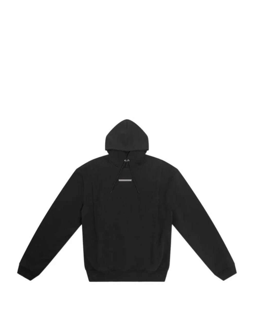 HELIOT EMIL Black Logo-Plaque Drawstring Hoodie for men