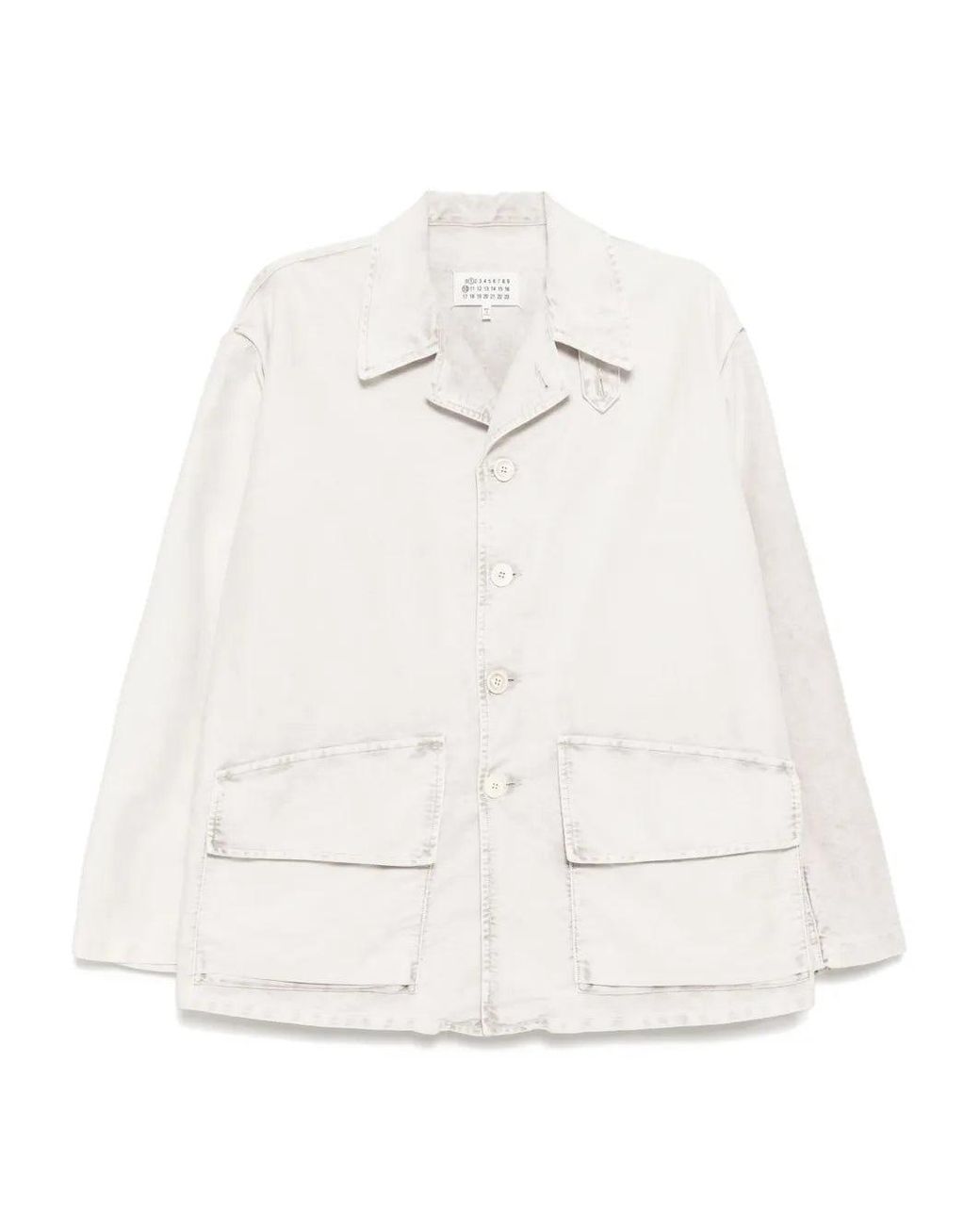 Maison Margiela White Cotton Shirt Jacket for men