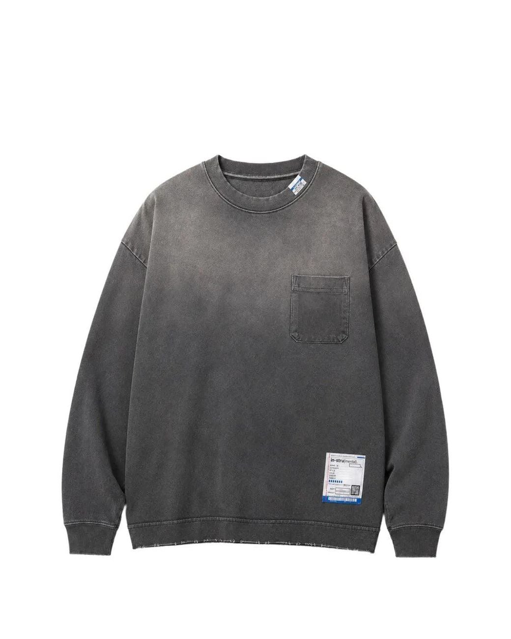 Maison Mihara Yasuhiro Gray Sun Faded Like Distressed Sweatshirt for men