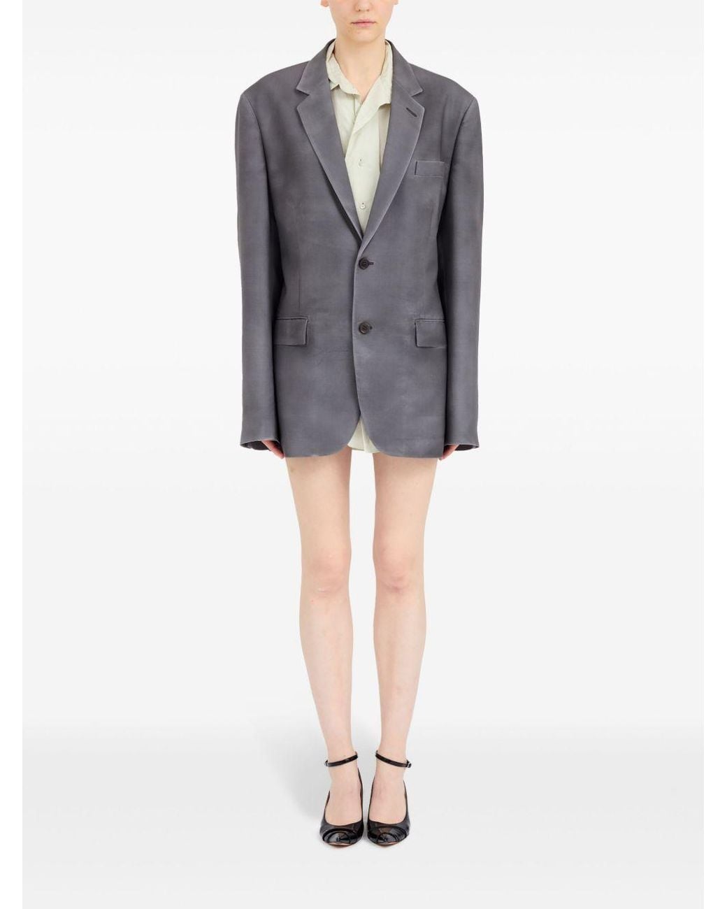 Maison Margiela Gray Four-Stitch Blazer for men