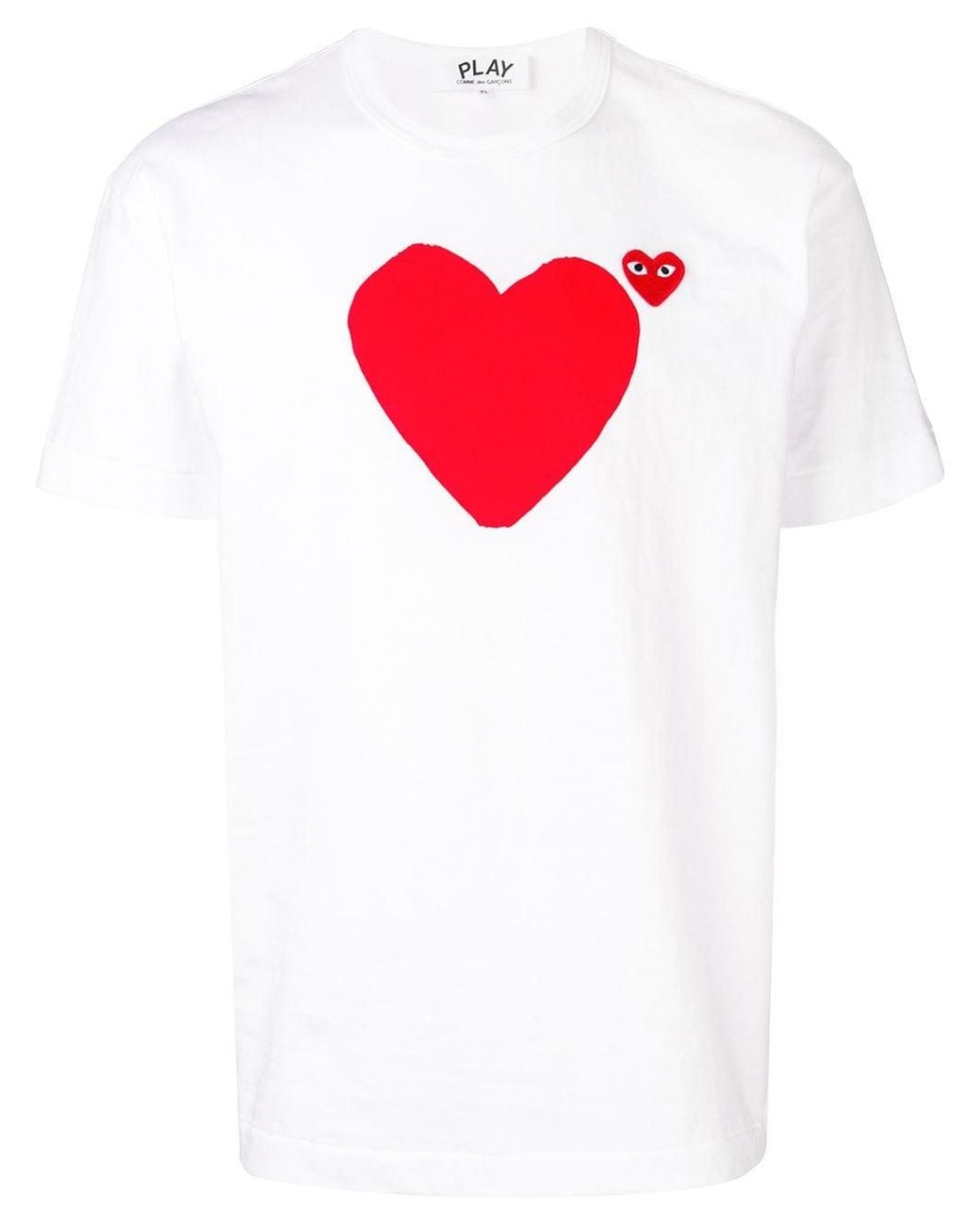 COMME DES GARÇONS PLAY Red Logo Heart Printed T-Shirt for men