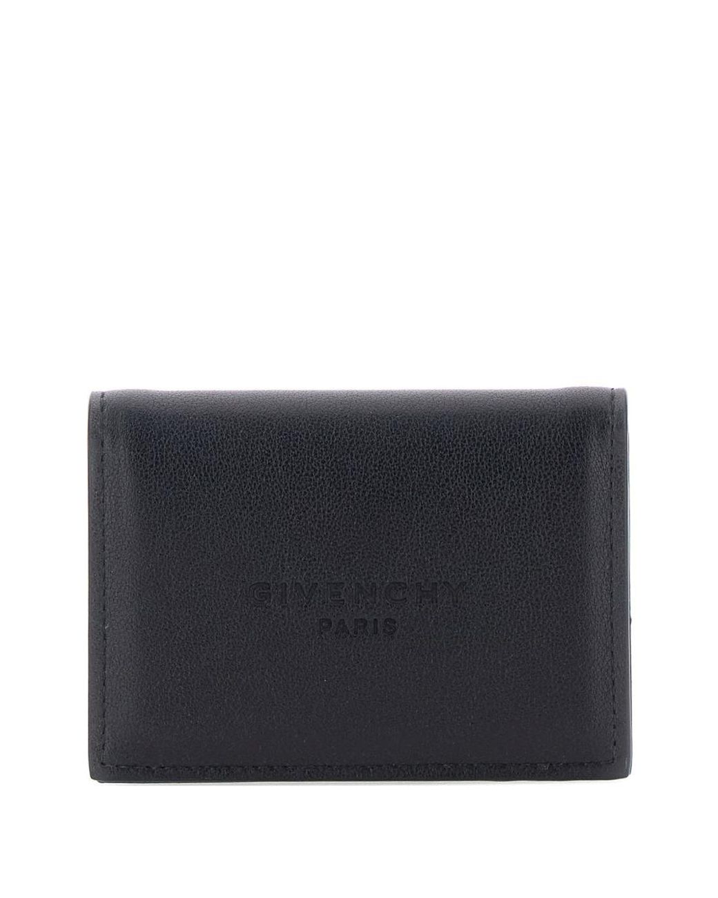 Givenchy Blue Antigona Stamped Flap Card Holder for men