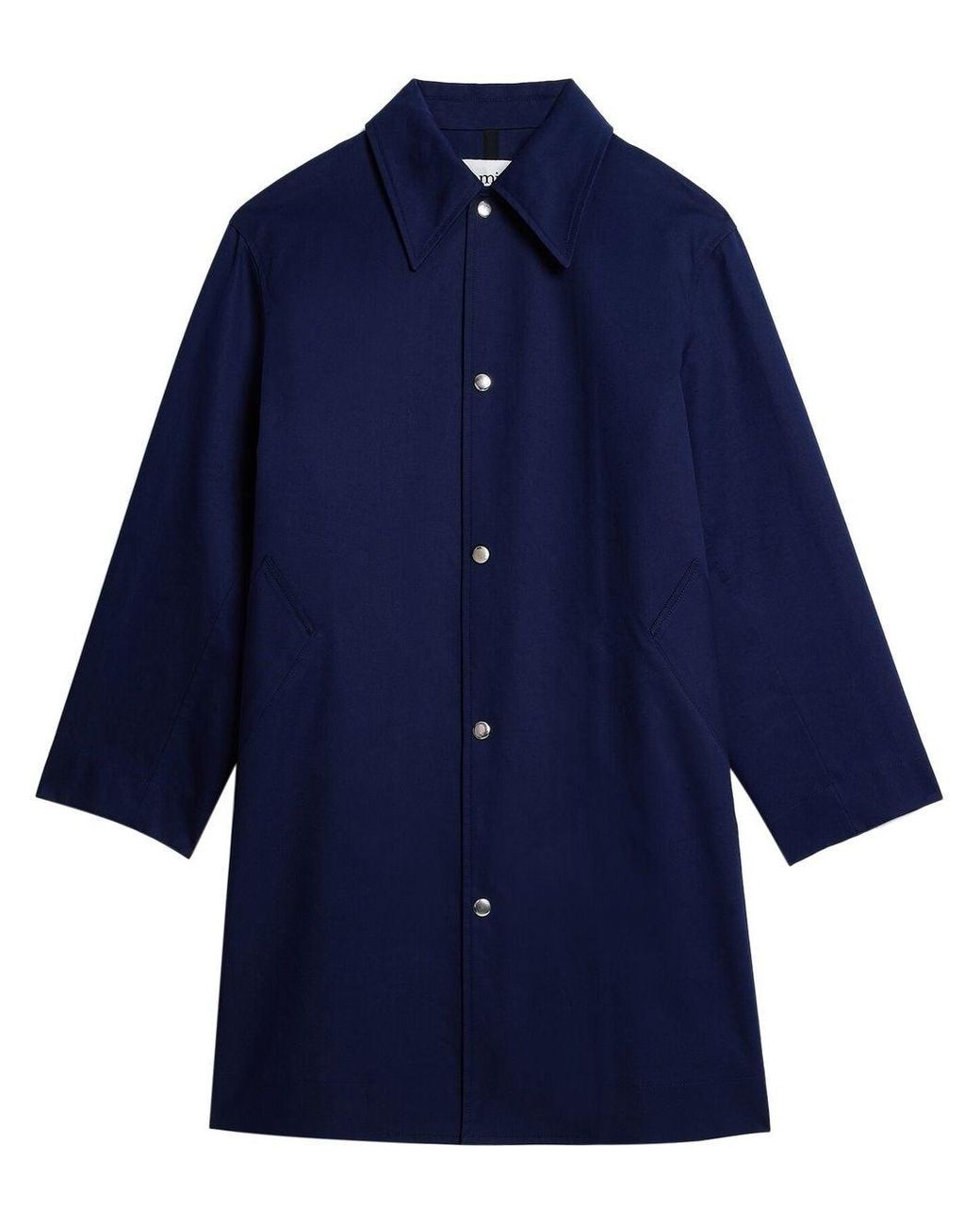 AMI Blue Manteau À Boutons Pression for men