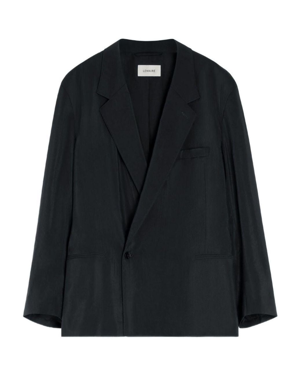 Lemaire Black Soft Double-Breasted Jacket for men