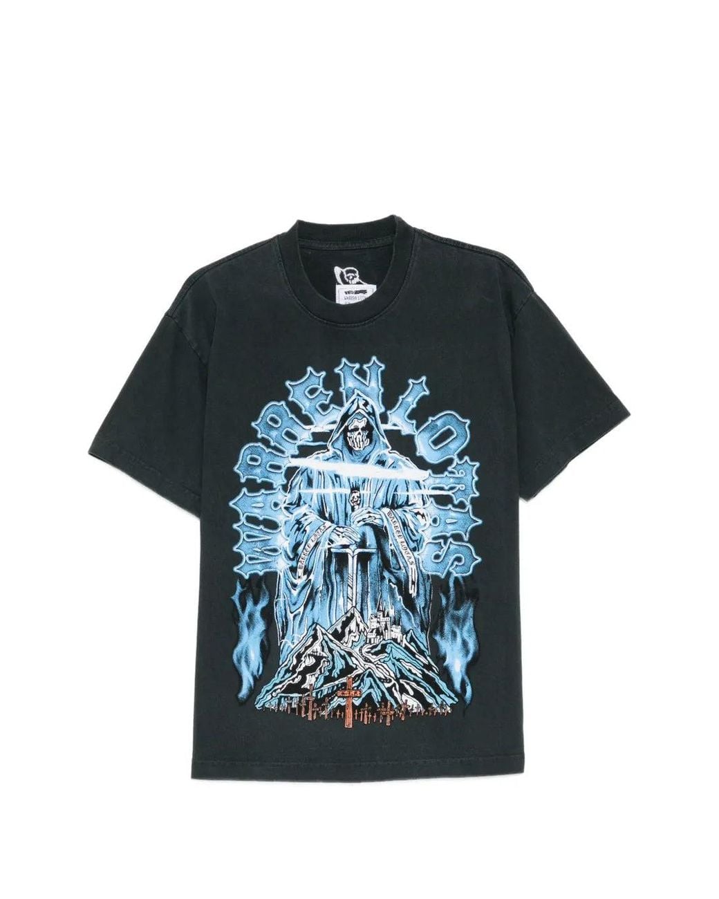 Warren Lotas Blue Graphic-Print T-Shirt for men